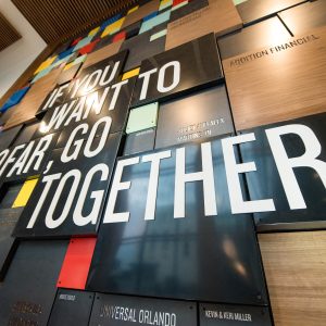 Donor's wall of the UCF Downtown campus